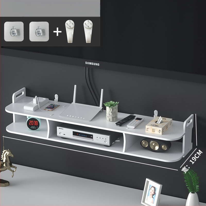 Nappali projektor konzol falra szerelhető router tárolódoboz falra szerelhető, nem perforált, üreges set-top box tárolóállvány