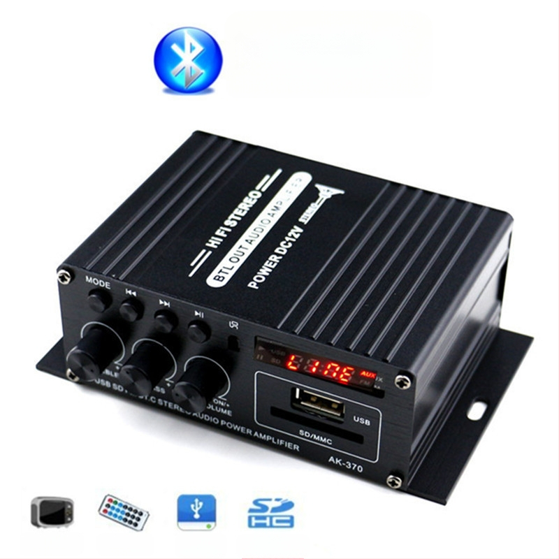 Y8N [1783 души хвалят] AK370 Мини усилвател на мощност Домашен автомобил Многофункционална карта Аудио предаване