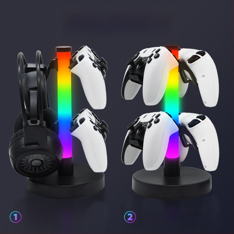 Pārrobežu tirgū pieprasīts RGB spēļu kontroliera statīvs, austiņu statīvs, apkārtējās vides apgaismojums, e-sporta ritma apgaismojums, galda lampa, naktslampiņa