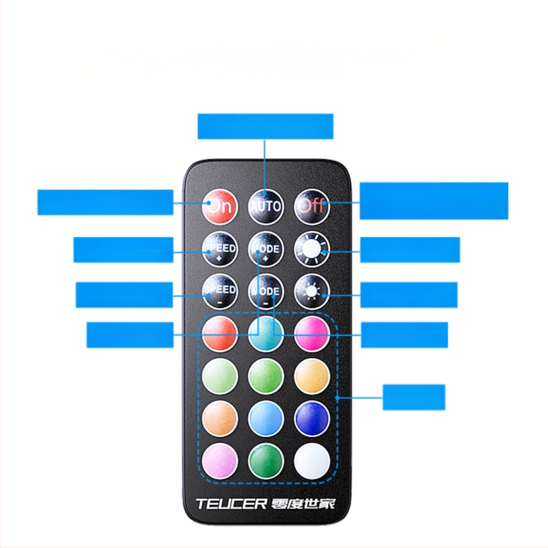 Šassiiventilaatori ühe punkti kümne kogumisliini kontroller 5V3-pin ARGB shuang sünkroonne PWM temperatuuri juhtimiskeskus kaugjuhtimispuldiga