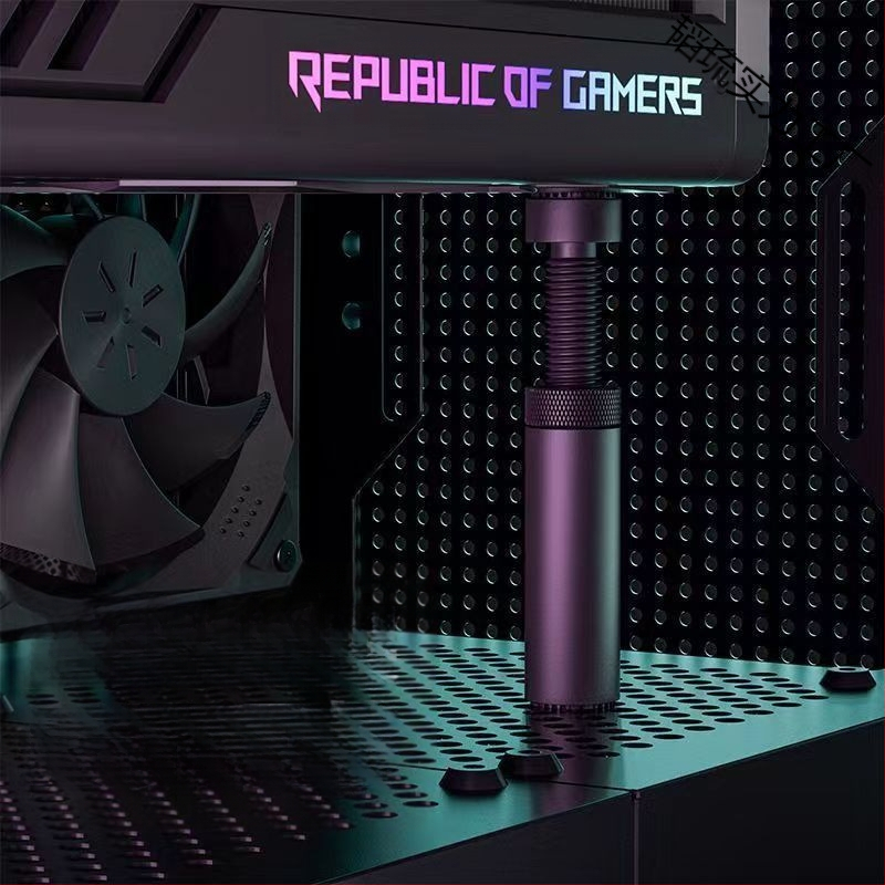 Скоба за графична карта, вертикална опорна пръчка, шаси на компютър, малък настолен жак, магнит, всмукателна скоба от алуминиева сплав