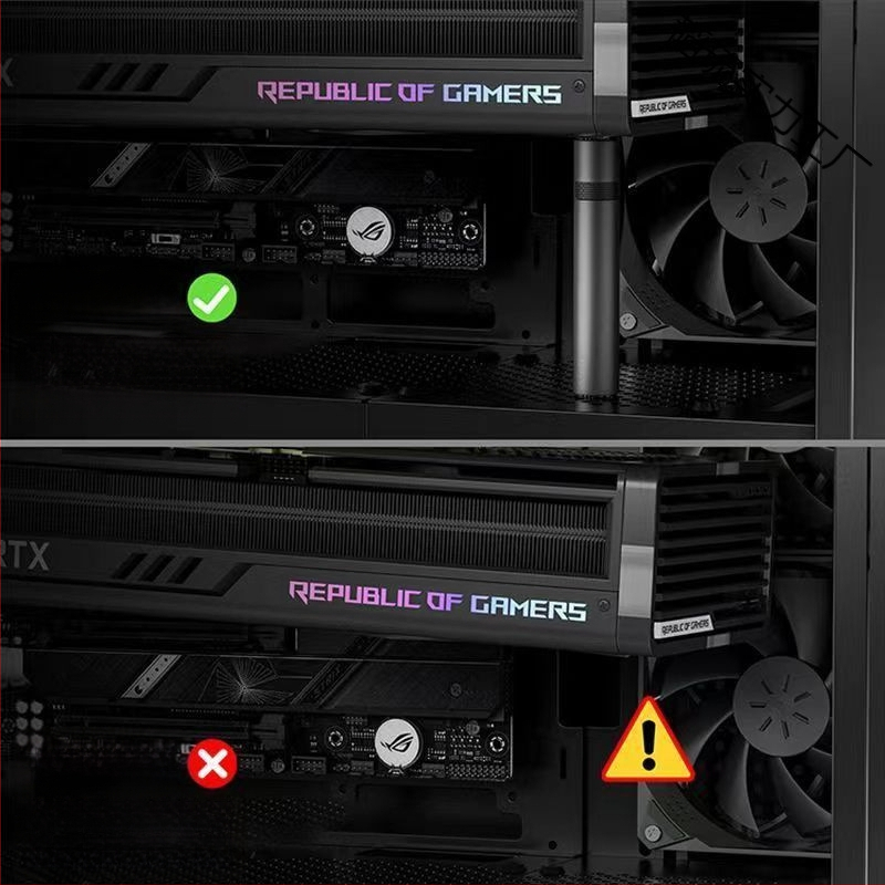 Скоба за графична карта, вертикална опорна пръчка, шаси на компютър, малък настолен жак, магнит, всмукателна скоба от алуминиева сплав