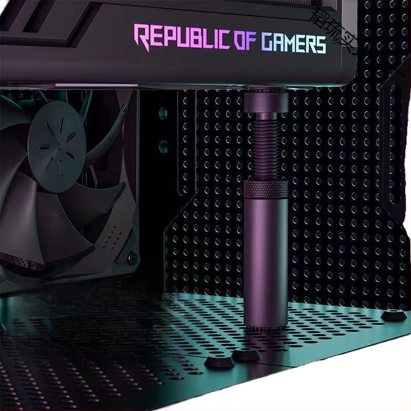 Скоба за графична карта, вертикална опорна пръчка, шаси на компютър, малък настолен жак, магнит, всмукателна скоба от алуминиева сплав