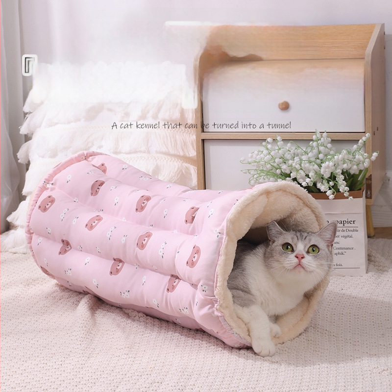 Talvine soe kassimatt Tunnel Kassipesa Kassimänguasjapesa Magamismatt Suletud kassimatt Lemmikloomade kaheotstarbeline pesamatt