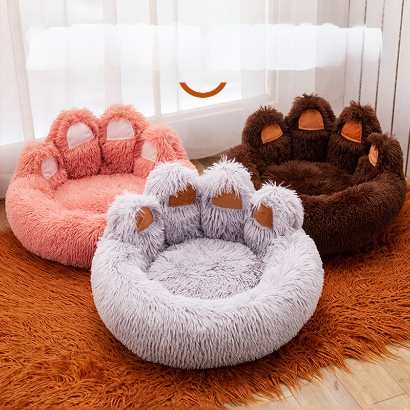 Határokon átnyúló új, aranyos, vastagított kutyakennel, plüss kisállatkennel minden évszakra, nagyméretű kisállatszőnyeg, aranyos macskakennel