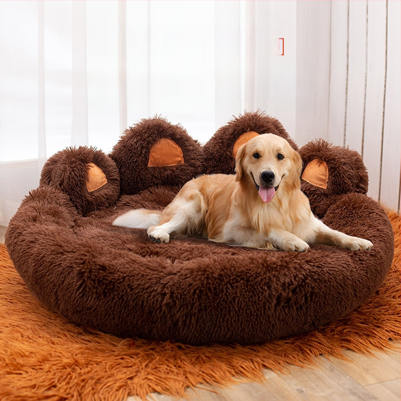 Határokon átnyúló új, aranyos, vastagított kutyakennel, plüss kisállatkennel minden évszakra, nagyméretű kisállatszőnyeg, aranyos macskakennel