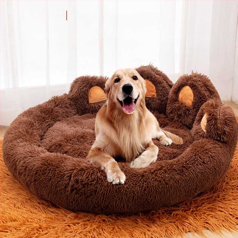 Határokon átnyúló új, aranyos, vastagított kutyakennel, plüss kisállatkennel minden évszakra, nagyméretű kisállatszőnyeg, aranyos macskakennel