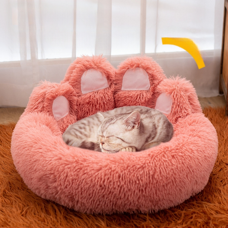 Határokon átnyúló új, aranyos, vastagított kutyakennel, plüss kisállatkennel minden évszakra, nagyméretű kisállatszőnyeg, aranyos macskakennel