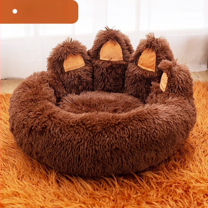 Határokon átnyúló új, aranyos, vastagított kutyakennel, plüss kisállatkennel minden évszakra, nagyméretű kisállatszőnyeg, aranyos macskakennel