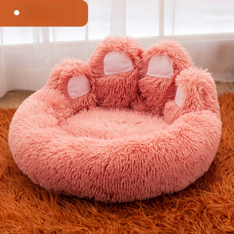 Határokon átnyúló új, aranyos, vastagított kutyakennel, plüss kisállatkennel minden évszakra, nagyméretű kisállatszőnyeg, aranyos macskakennel