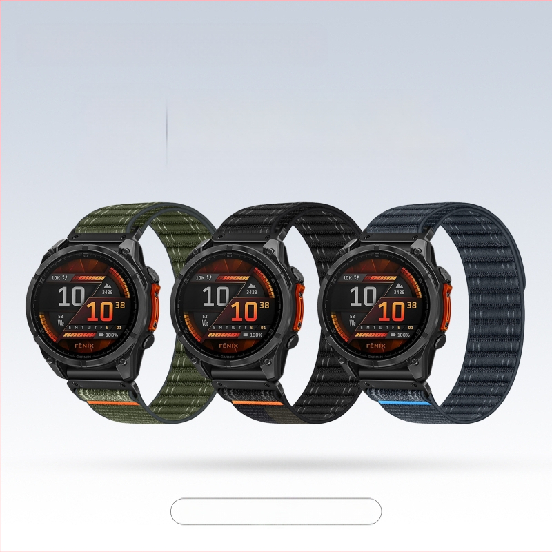 61S Garmin Garmin Fenix8/567Xproepix965 Wave nejlonszíjjal