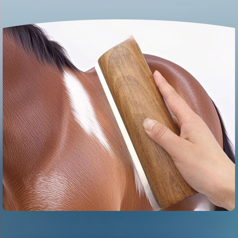 Стъргалка за конска пот, конни принадлежности, гребен за коне, инструменти за почистване на конска козина, четка за почистване на баня за конни надбягвания, бръснене, четка от масивна дървесина