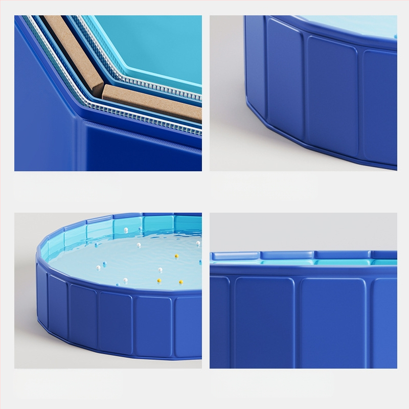 Нов надуваем басейн за домашни любимци, PVC басейн за котки и кучета, пясъчен басейн за деца, безплатна надуваема сгъваема вана