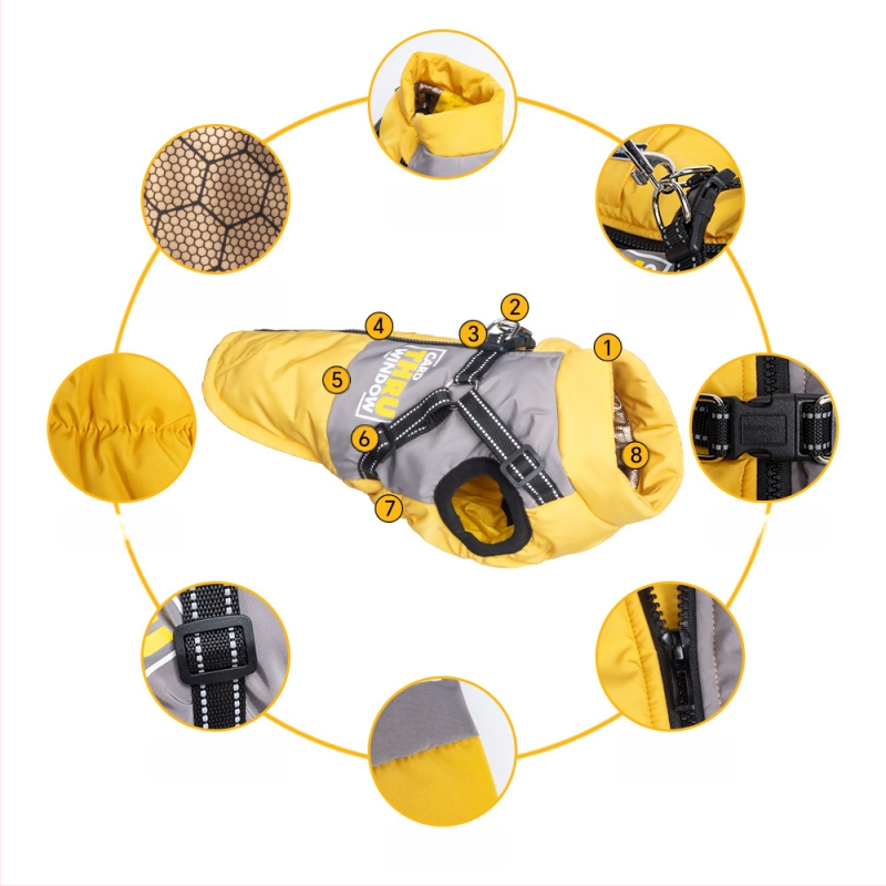 Uued lemmikloomariided, soojad puuvillased riided suurtele koertele, mugavad veekindlad puuvillased koerariided, temperatuuri lukustavad kutsikariided, tuulekindel veojõud