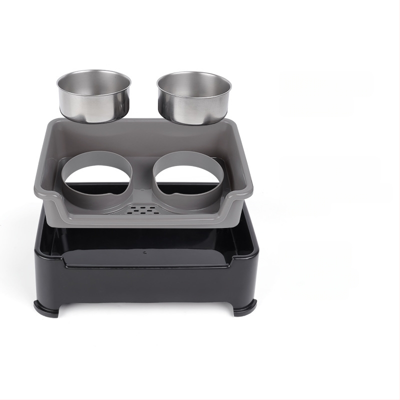 Roostevabast terasest topeltkaussiga koerakauss, eemaldatav, libisemiskindel, kuiva ja märja eraldamisega, kaelalülide kaitsmiseks. Lemmikloomakauss.