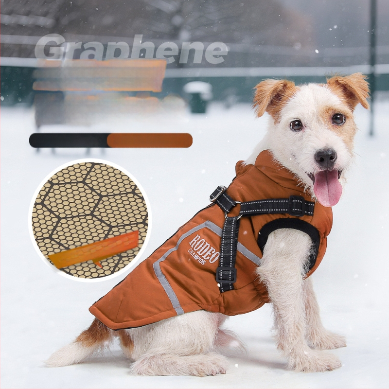 Koera puuvillane mantel veojõuga, helkur sügis- ja talveriided, soe grafeenist kerge lemmikloomavest, ühevärviline koer