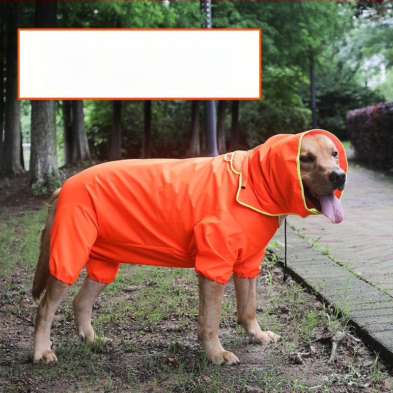 Nagy kutyáknak való, mindent tartalmazó esőkabát, golden retriever, border pásztor labrador, közepes és nagy testű kutyáknak, négylábúaknak való, fényvisszaverő sapkás kisállat esőkabát, tpu