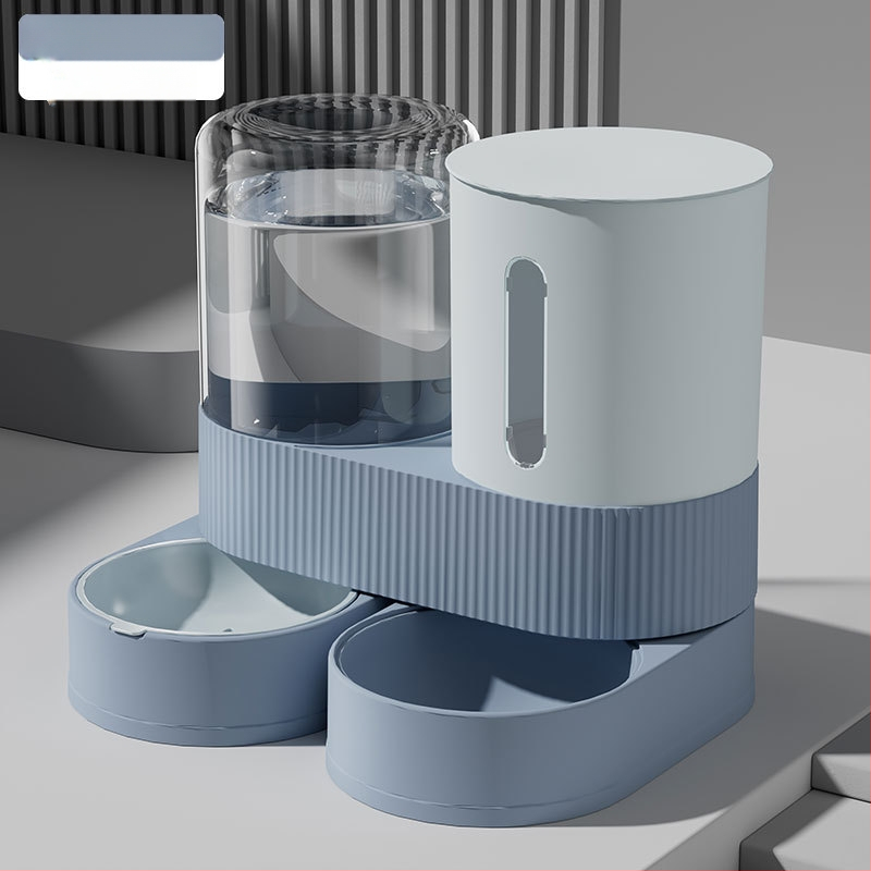 Kisállat ivóvíz etetőgép, macska kettő az egyben víz- és ételetető tál, nagy kapacitású automatikus ivóvíz etető