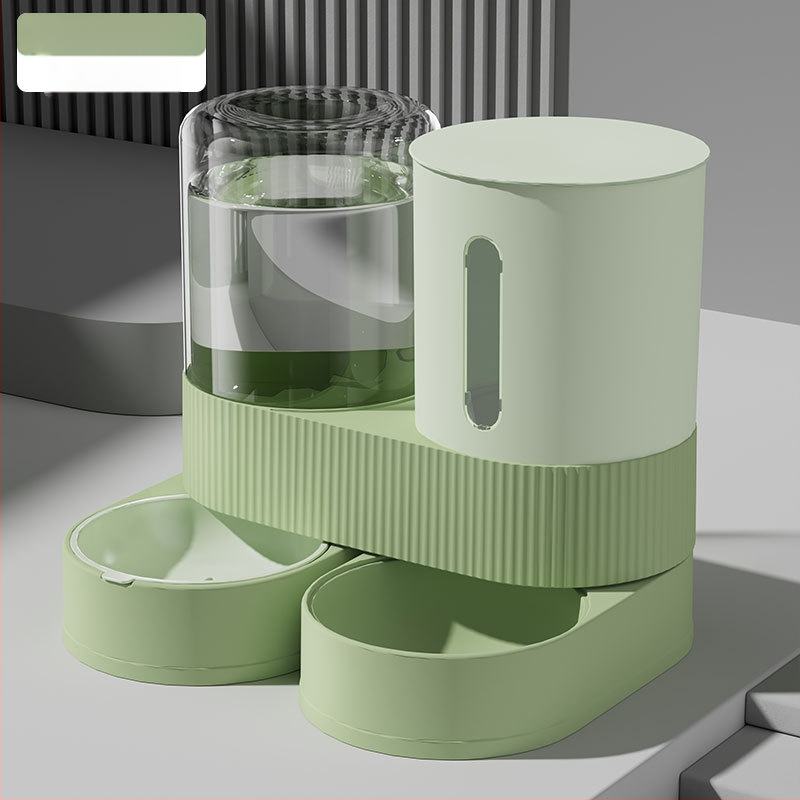 Kisállat ivóvíz etetőgép, macska kettő az egyben víz- és ételetető tál, nagy kapacitású automatikus ivóvíz etető