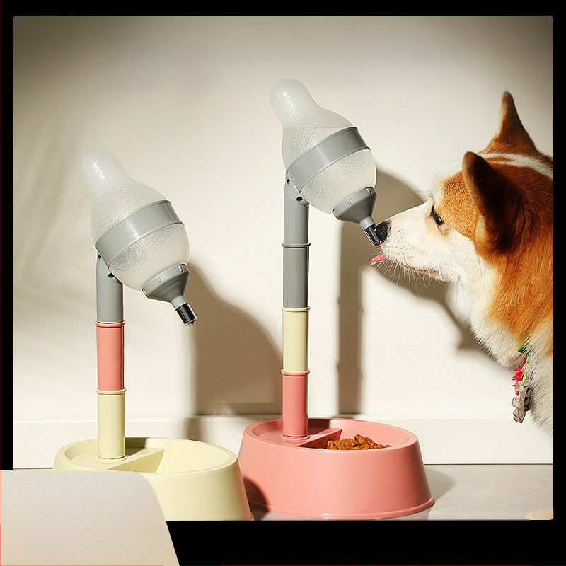 Συσκευή πόσιμου νερού για σκύλους που δεν βρέχει το στόμα, κρεμασμένη, ρυθμιζόμενη, κρεμαστή, ενσωματωμένη, αφαιρούμενη και πλενόμενη, λεκάνη νερού