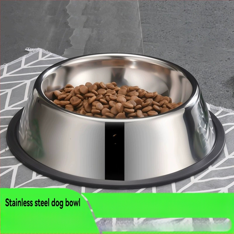 Rozsdamentes acél kutyatál, kutyatál, kopogásgátló kutyatál, kutyatál, nagyméretű kutyaetető, túlméretezett kutyatál