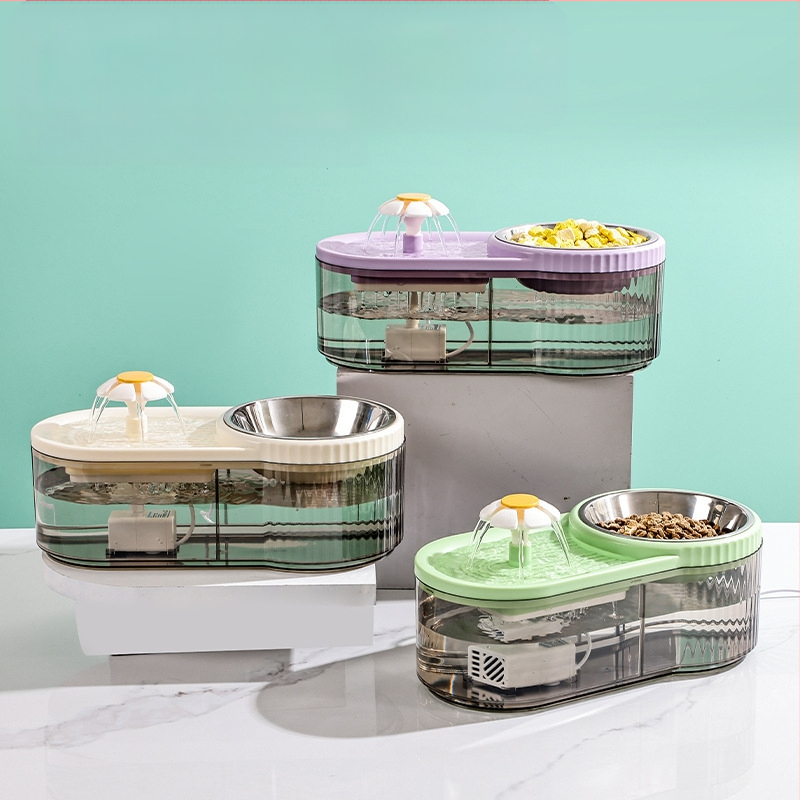 Didelės talpos automatinis cirkuliacinis kačių vandens fontanas su itin greitu srautu, tylaus dizaino naminių gyvūnėlių reikmenys