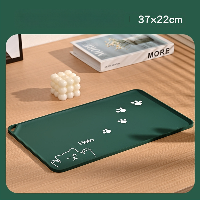 Naminių gyvūnėlių kilimėlis, paprastas vandeniui ir aliejui atsparus kačių kilimėlis, kačių maitinimo kilimėlis, didelis minkštas guminis neslystantis kilimėlis