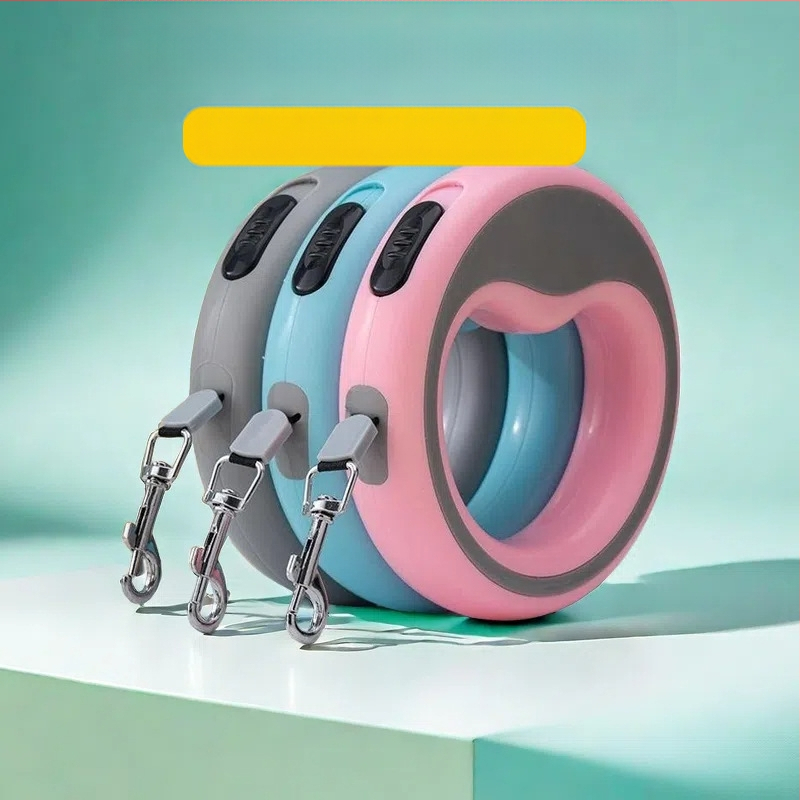 Kisállat pórázgyűrű automatikus visszahúzható póráz kutyasétáltató kötél kis és közepes méretű kutyáknak kültéri póráz kutyapóráz