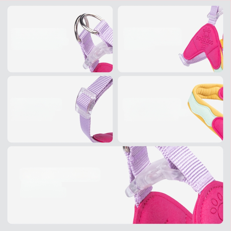 New Wave Dopamin Y-oblikovani povodac za pse na otvorenom, protiv odvajanja, plišani bišon, uže za hodanje malih pasa