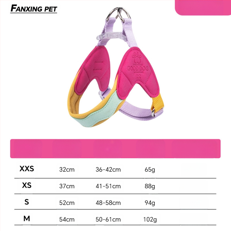 New Wave Dopamin Y-oblikovani povodac za pse na otvorenom, protiv odvajanja, plišani bišon, uže za hodanje malih pasa