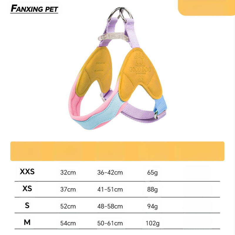 New Wave Dopamin Y-oblikovani povodac za pse na otvorenom, protiv odvajanja, plišani bišon, uže za hodanje malih pasa