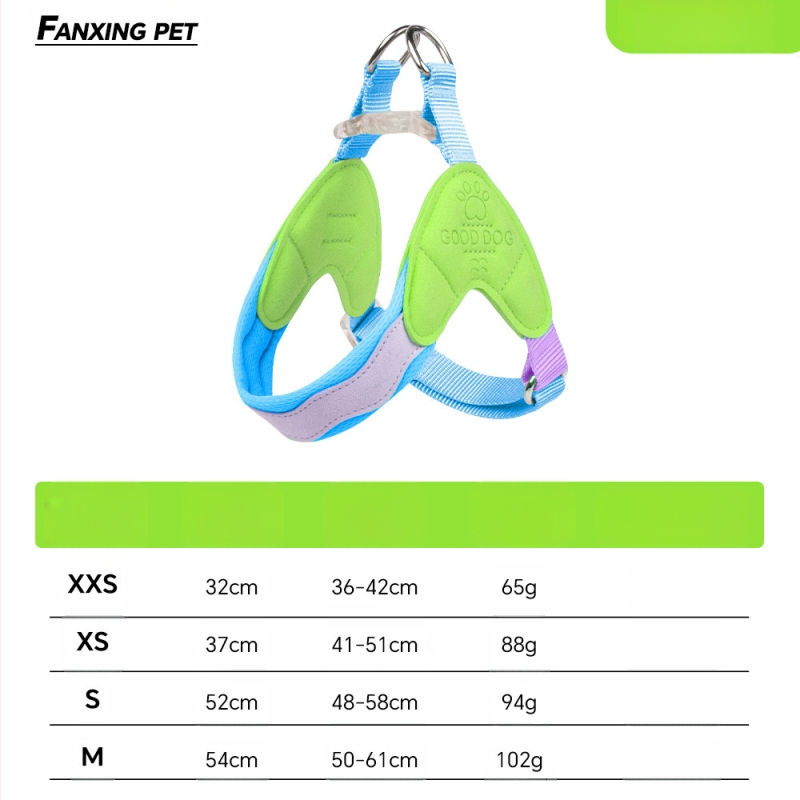 New Wave Dopamin Y-oblikovani povodac za pse na otvorenom, protiv odvajanja, plišani bišon, uže za hodanje malih pasa