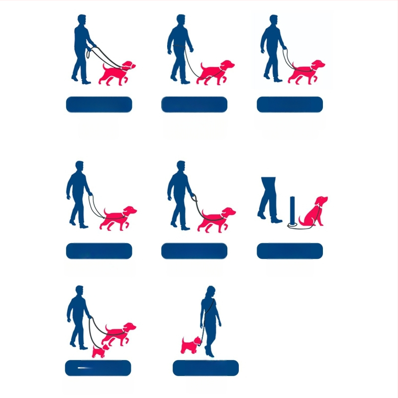 Amazon Leash Halt nagy, közepes és kis kutyapóráz sétáltatáshoz, gubancolódásgátló póráz nagy kutyáknak