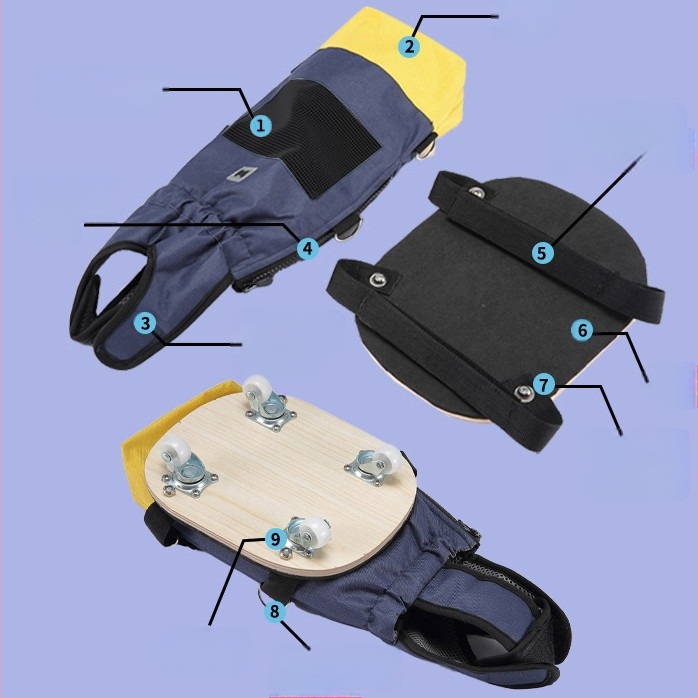 Kisállat-kellékek mozgáskorlátozott kutyáknak alsótest vontatótáska robogó kisállat-sétáltatási nehézségek robogó segített sétáltatás autó