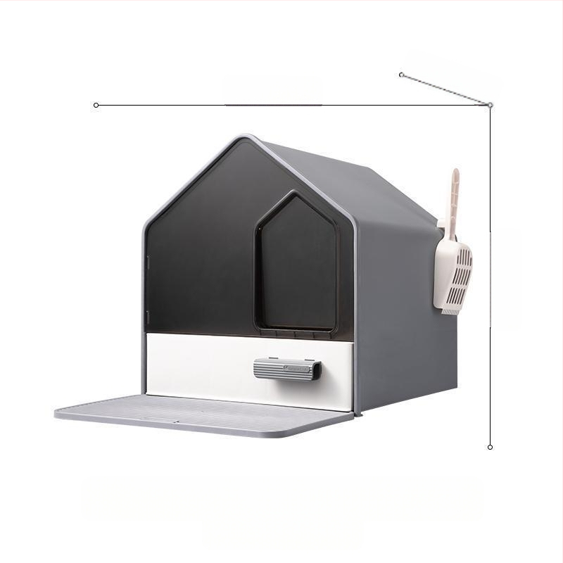 Kassiliivakast täielikult suletud, suur, eriti suur deodorant, deodorant, pritsmekindel sahtliga kassiliivakast, kassi tualettruum