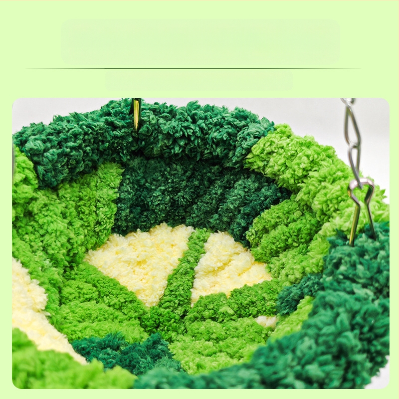 Paukščio lizdas, šiltas papūgos lizdas, miegančio tigro odos storio pliušinis lizdas, izoliacija, didelis medvilninis lizdas, austi žieminiai paukščių reikmenys