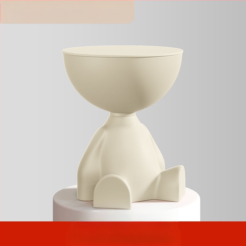 Kūrybingas mažas plokščias kavos staliukas kreminio stiliaus namų apyvokos svetainė sofa šoninis staliukas naktinis staliukas mobilus mažas apvalus staliukas kampinis staliukas