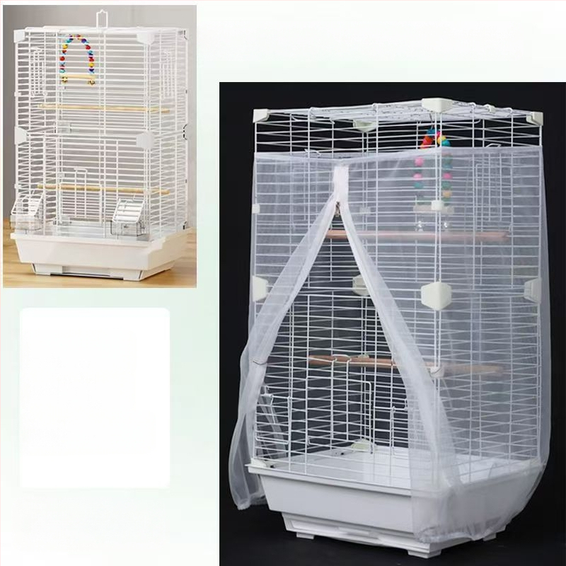 Paukščių narvelio uždanga nuo taškymosi Kvadratinis paukščių narvelio uždanga nuo plunksnų Mažas tinklelio narvelis Narvelis nuo uodų