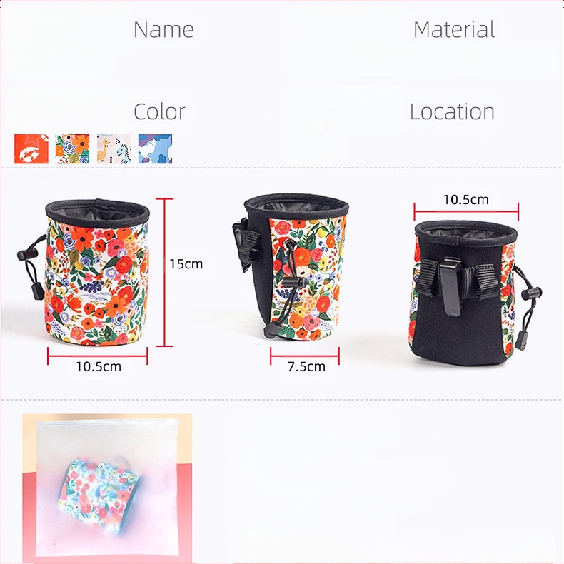 Lemmikloomade treeningkott, mugav suure mahutavusega koeratoidukott, sukeldumismaterjalist koera vöökott, mitmevärviline, valikuline