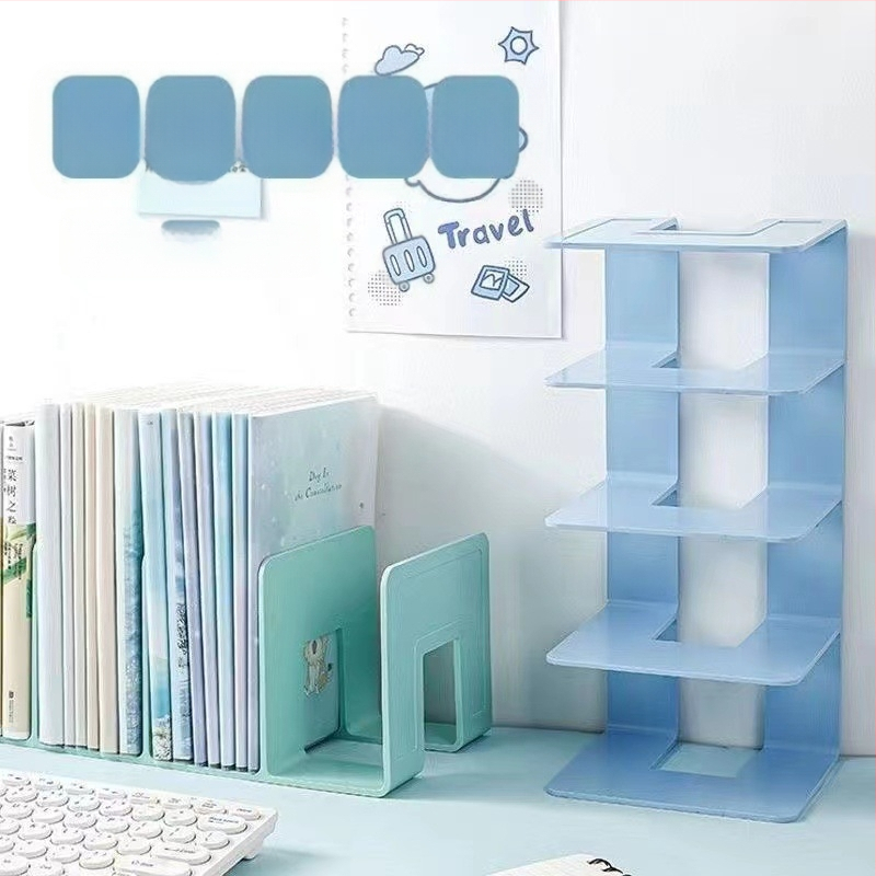 Επιτραπέζια βάση βιβλίων από ακρυλικό υλικό Morandi διαφανής θήκη αποθήκευσης βιβλίων φοιτητών γραφείου χαρτικά βιβλιοθήκη χονδρικής