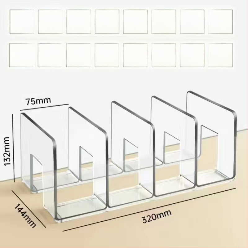 Επιτραπέζια βάση βιβλίων από ακρυλικό υλικό Morandi διαφανής θήκη αποθήκευσης βιβλίων φοιτητών γραφείου χαρτικά βιβλιοθήκη χονδρικής