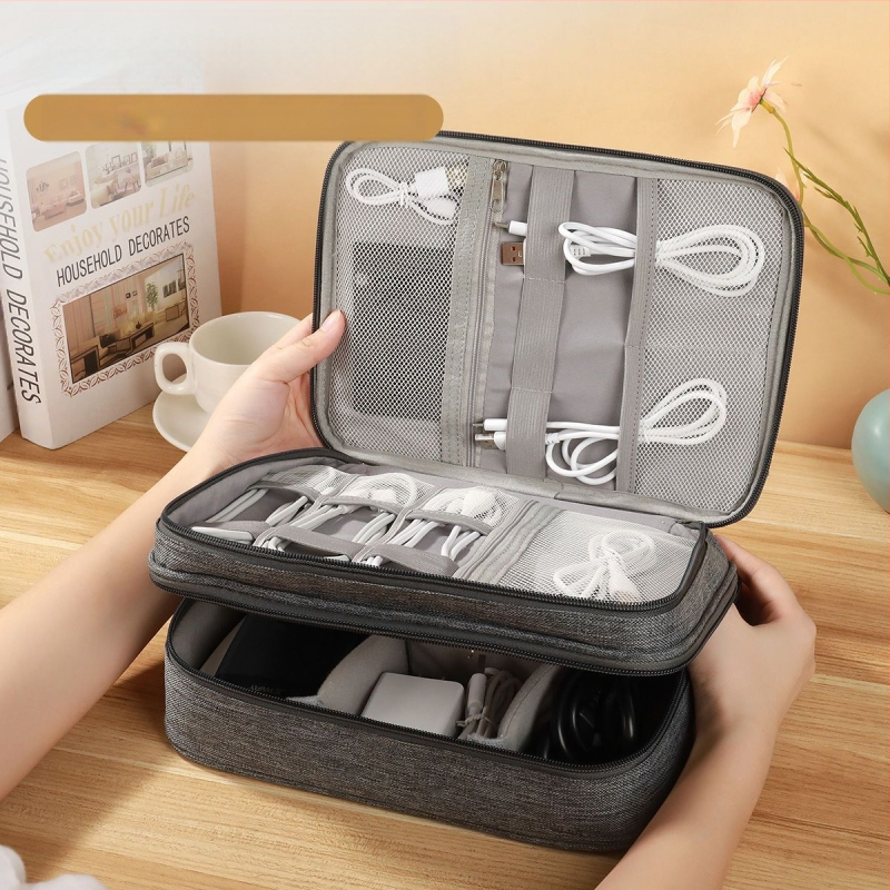 Kõrvaklappide laadija veekindel hoiukarp mitmeotstarbeline kviitungikaabel hoiukott kahekihiline kolmekihiline tolmukindel hoiukott