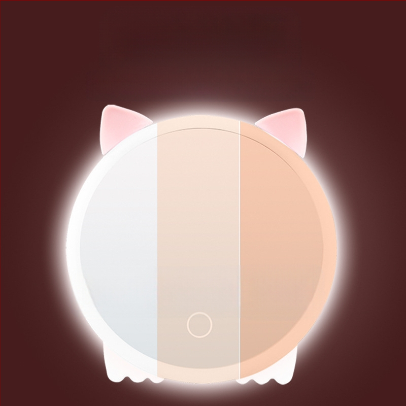 Ново LED огледало за грим, широко сгъваемо настолно огледало за тоалетка, ръчно, усъвършенствано преносимо огледало за спалня