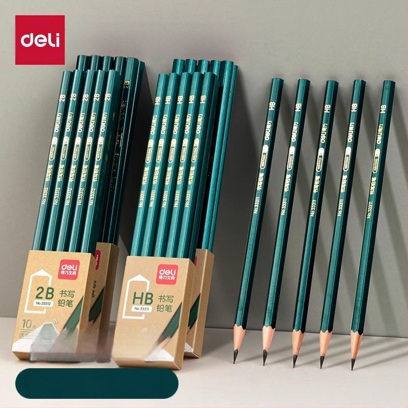 „Deli 2B“ pieštukas pradinių klasių mokiniams, netoksiškas Hb, pirmos ir antros klasės darželio egzaminų rašymui, vaikų eskizų piešimui