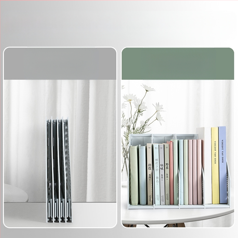 Сгъваема рамка за файлове Deli TB505, настолна поставка за файлове, офисна многослойна поставка за файлове, разтеглива поставка за книги