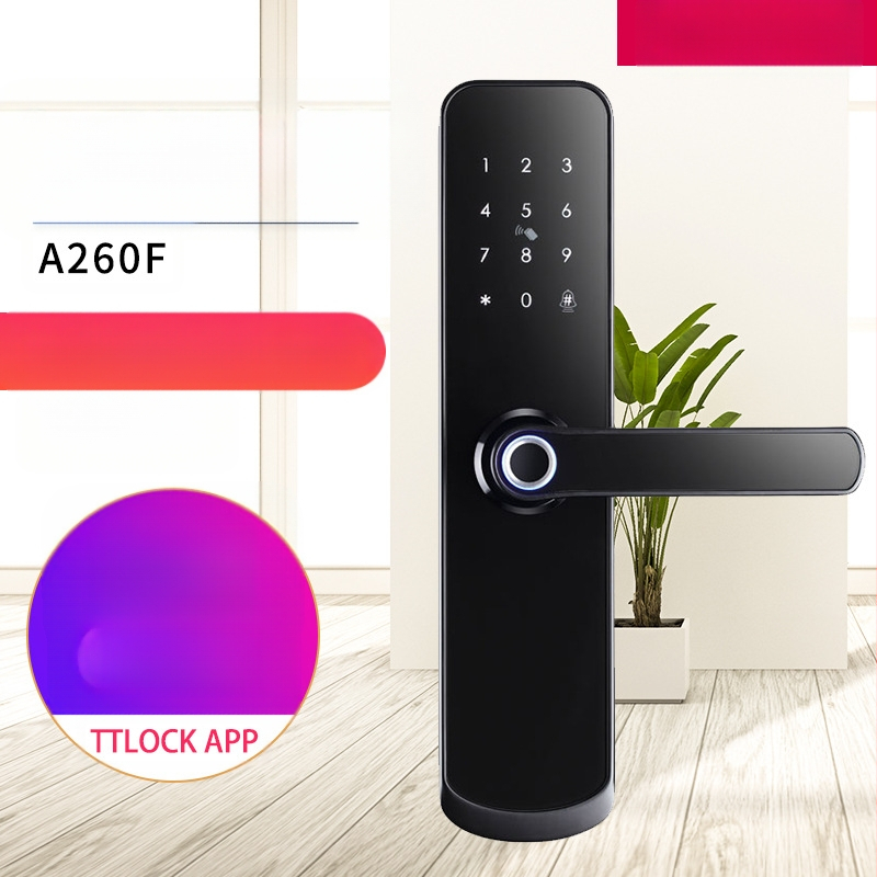 Piiriülene Kagu-Aasia korteri kontori sisemine puidust ukse sõrmejäljelukk WiFi TTLOCKAPP elektrooniline numbrilukk