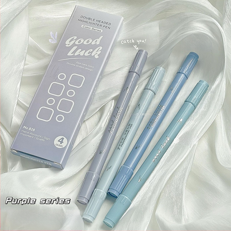 Dvigalvis fluorescencinis rašiklis, gradiento žymėjimo rašiklis, spalvų brūkšnys, raktas. Pastabos Nr. Fluorescencinis sidabro šviesos fluorescencinis rašiklis ranka, sąskaita, kanceliarinės prekės