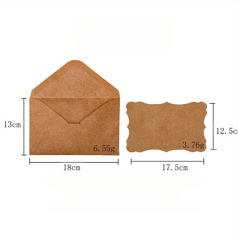 Kreativna čestitka od kraft papira, retro prazna čipkasta ručna omotnica za rođendan, Dan zahvalnosti, blagoslov