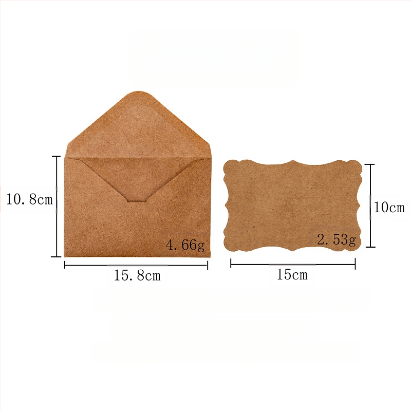 Kreativna čestitka od kraft papira, retro prazna čipkasta ručna omotnica za rođendan, Dan zahvalnosti, blagoslov