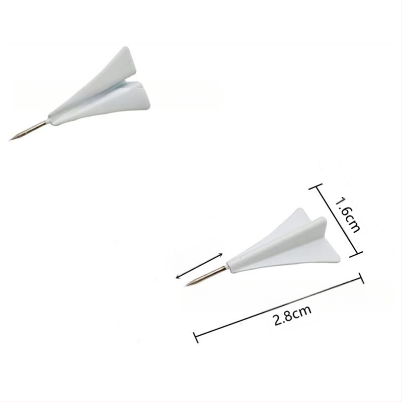 „Factory Direct“ kūrybingas trimatis metalinis orlaivio smeigtukas kamštinei lentai, veltinio dekoratyvinis I formos vinių smeigtukas